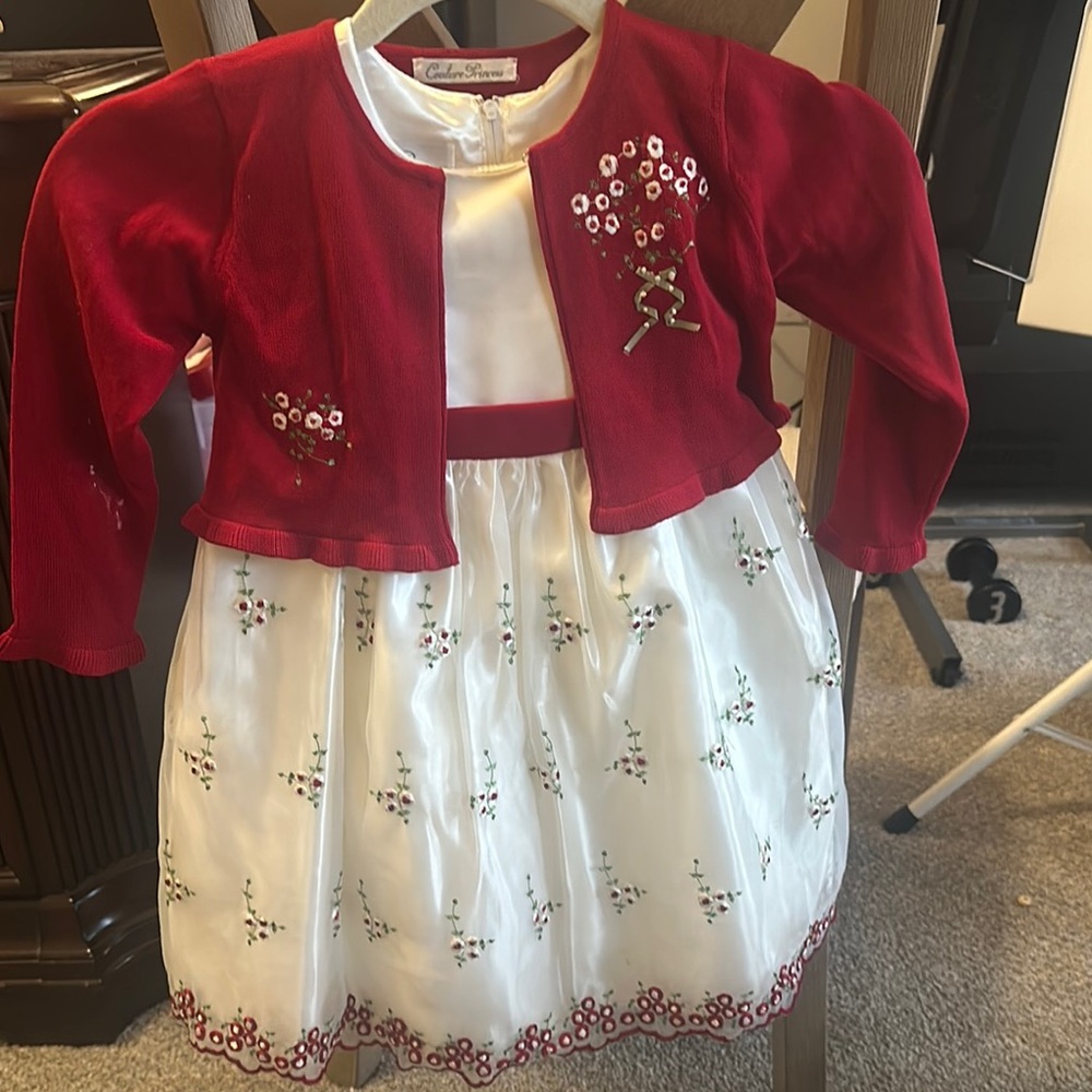 Festive Red and White Seasonal Costume